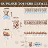 30 Pack Baby Shower Bear Cupcake Toppers Selection Baby Bear Theme Baby Shower Decorative Supplies Jungle Animal Theme Baby Shower Birthday Party Cake Decorative Supplies view 2