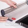 Vileda Roll Up Dish Drainer 45 x 40 cm Stainless Steel Draining Rack view 3