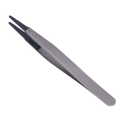 Tweezers Round Elbow Tweezers Antistatic Tweezers with Interchangeable Plastic Tip for Electronic Repair