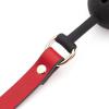 Black and red Adjustable Size Open Breathable Mouth Ball, with a Diameter of 4.2cm, Fashionable Adjustable Mouth Ball, Suitable for Toys for Men and Women view 4