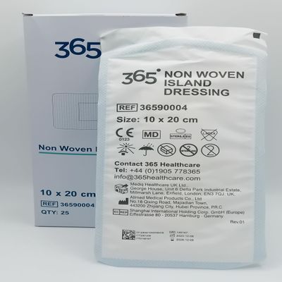 365 Non-Woven Island Dressing 10cm x 20cm - Box of 25 | Sterile and Highly Absorbent Wound Dressings | Soft and Secure