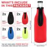 Deuson 12 oz Beer Bottle Insulator Sleeve Insulated Beer Bottle Cooler Sleeves with Zipper Standard Beer Bottle Sleeves Reusable Beer Bottle Cover Keep Warm and Cold Zip up Bottle Jackets for 12 oz Bo view 3