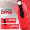 Deuson 12 oz Beer Bottle Insulator Sleeve Insulated Beer Bottle Cooler Sleeves with Zipper Standard Beer Bottle Sleeves Reusable Beer Bottle Cover Keep Warm and Cold Zip up Bottle Jackets for 12 oz Bo view 4