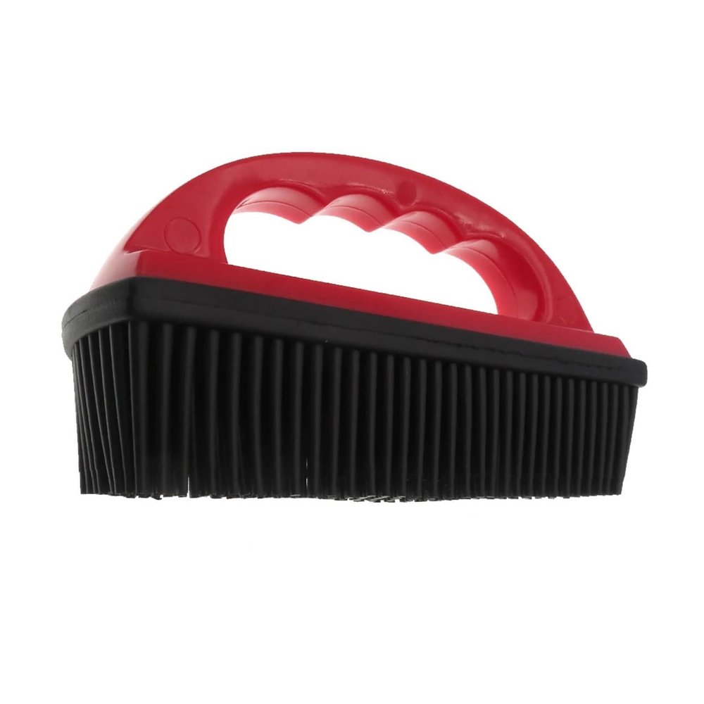 1 Pcs Hand Scrub Brush Red Color Rubber Car Cushion Brush Rubber Pet Hair Leather Carpet Sofas Beds Cleaning Brush