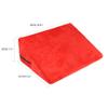 Back & Leg Pillow, Cotton Bed Wedge Pillow Firm Density Bed Wedge for Back and Knee Support Red view 2