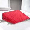 Back & Leg Pillow, Cotton Bed Wedge Pillow Firm Density Bed Wedge for Back and Knee Support Red view 3