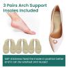 Arch Support Insoles for Flat Feet - 3 Pairs Welnove Adhesive Plantar Fasciitis Shoe Inserts Arch Cushions for Relieve Pressure and Foot Pain,High Arch Pad,Small:Women 3-7 Men 5-7.5 view 3