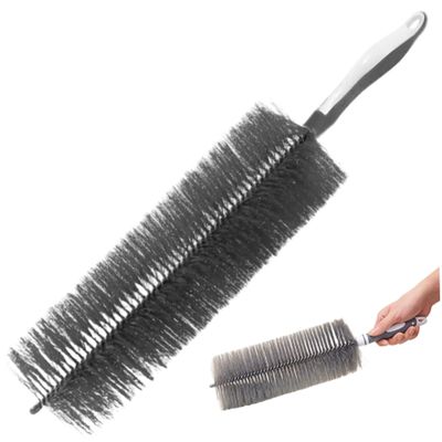 Fan Brush Fan Cleaner Non-Disassembly Cleaning Flexible Fan Cleaner Brush Bendable Washable Reusable Fan Dusting Brush with Hangig Hole for Radiator, Floor, Tv (Gery),Fan Cleaner