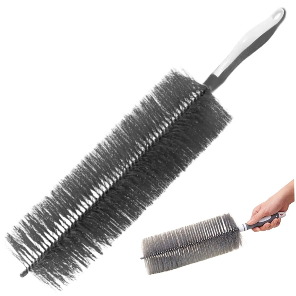 Fan Brush Fan Cleaner Non-Disassembly Cleaning Flexible Fan Cleaner Brush Bendable Washable Reusable Fan Dusting Brush with Hangig Hole for Radiator, Floor, Tv (Gery),Fan Cleaner