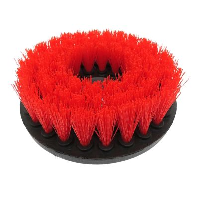 1Pcs 4Inch Power Cleaning Scrubber Brush Electric Drill Cleaning Hollow M14 Thread For Bathroom, Kitchen, Grout, Tub,Shower,Tile(Red)