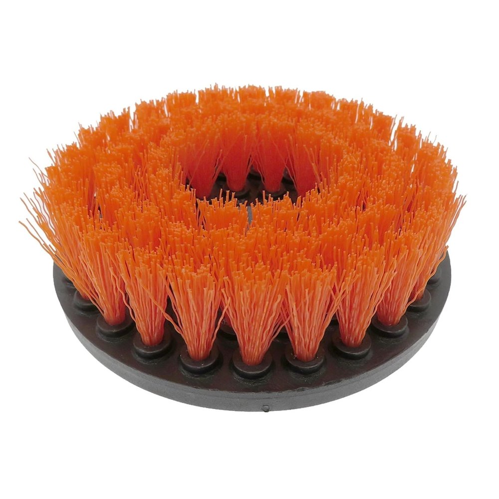 1Pcs 4Inch Power Cleaning Scrubber Brush Electric Drill Cleaning Hollow M14 Thread For Bathroom, Kitchen, Grout, Tub,Shower,Tile(Orange)