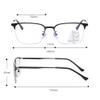 2.0 Photochromic Reading Glasses Half Frame Men Eyeglasses Multifocal Readers - Anti Glare Rectangle Sunglasses for Eye Strain view 3