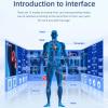 8 Bar Pneumatic Shockwave Therapy Machine(ED Treatment/Muscle Pain Relief), Muscle Deep Tissue Massager Pneumatic Shockwave Therapy Device with 5 Massage Head, Working Frequency 1-22Hz,Grey view 3