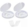 Flipped Warmth 2 Pairs False Teeth Temporary Denture, False Teeth Clip in Veneers Teeth Dentures Soft Dentures for Upper And Lower Jaw Snap on Dentures view 2