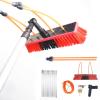 5-12m Window Cleaning Pole,Water/Hose Fed Pole, Window Cleaner Kit,for cleaning photovoltaic and solar panels and other cleaning activities(6m/20ft Rod,30cm Brush Head) view 1
