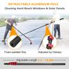 Solar Panel Cleaning Brush Water Fed Pole Kit, Aluminum Outdoor Window Cleaner W66' Hose, Cleaning Tool for Window Glass, Photovoltaic Panels,9m/30ft view 3