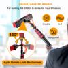 Solar Panel Cleaning Brush Water Fed Pole Kit, Aluminum Outdoor Window Cleaner W66' Hose, Cleaning Tool for Window Glass, Photovoltaic Panels,9m/30ft view 4