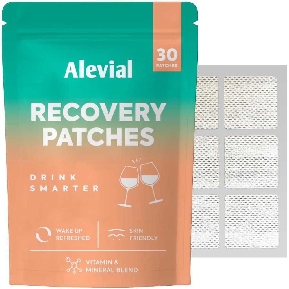 Alevial Party Recovery Patches 30 Pack for Women and Men, Vitamins & Minerals Supplements Patch, Natural Formula After Party