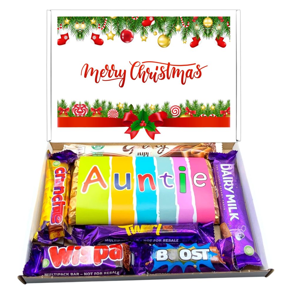 AUNTIE Christmas Chocolate Hamper Christmas Hamper for Auntie For Her Letterbox Friendly Chocolate Lovers Gift Hamper