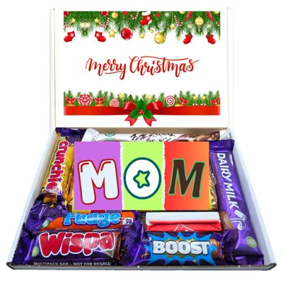 MOM Christmas Chocolate Hamper Christmas Hamper for Mom For Her Letterbox Friendly Chocolate Lovers Gift Hamper