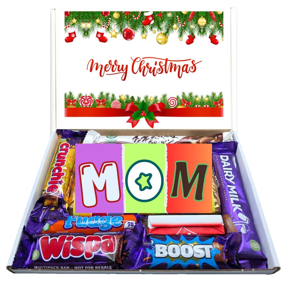MOM Christmas Chocolate Hamper Christmas Hamper for Mom For Her Letterbox Friendly Chocolate Lovers Gift Hamper