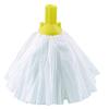 10 Big White Disposable EXEL Mop Heads with 2 Colour Coded Handle (Yellow) view 3