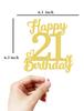 21 Birthday Cake Toppers-Gold Glitter, 21st Cake Topper for Men,21 Cake Topper For Women, 21st birthday decorations,21st Birthday Cake Topper Twenty One view 2
