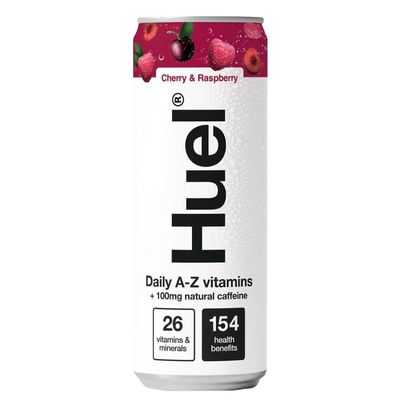 Daily A-Z Cherry Raspberry Sparkling Multivitamin Energy Drink 330ml Pack of 1 Vegan Electrolytes Minerals Coffeine Compatible with Huel Nutrition Bar with Welari Thank You Card | (1pack) (330ml)