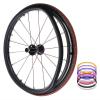 Wheelchair Push Rim Covers 1 Pair Wheelchair Cover 24 Inch Rear Wheel Sports Wheelchair Cover, Silicone Non-Slip Wheelchair Push Rim Covers(Black,24inch) view 1