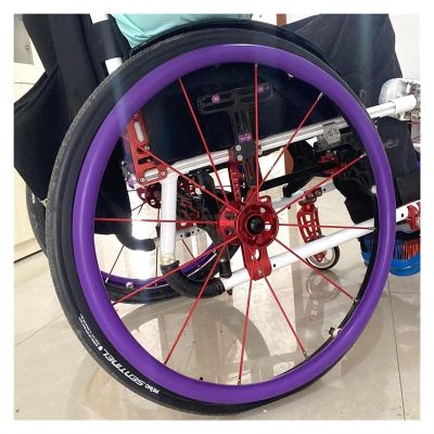 Wheelchair Push Rim Covers 1 Pair Wheelchair Cover 24inch / 22inch Rear Wheel Sports Wheelchair Cover, Wheelchair Push Rim Covers(Purple,22inch)