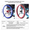 Wheelchair Push Rim Covers 1 Pair Wheelchair Cover 24inch / 22inch Rear Wheel Sports Wheelchair Cover, Wheelchair Push Rim Covers(Purple,22inch) view 2