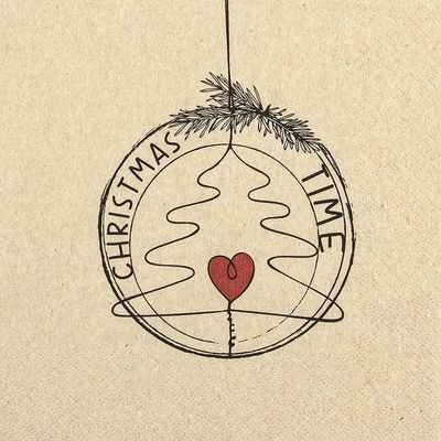 20 Napkins Recycled Paper Christmas Pendant for the Christmas Season as Table Decoration Paper Napkins with Motif Also for Decoupage and Decoupage 33 x 33 cm