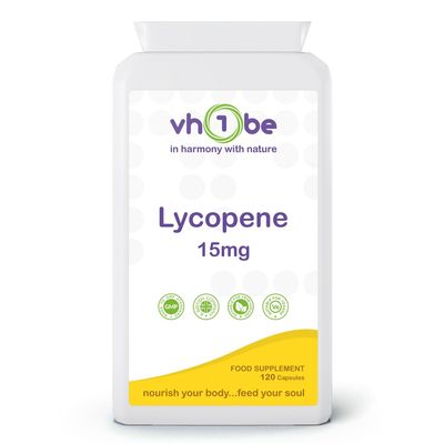 Lycopene 15mg Vegan Capsules, 60 Capsules, High Strength 15 mg