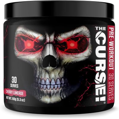 JNX The Curse! Pre Workout Powder - Orange Mango 50 Servings | Preworkout: Boost Strength, Energy + Focus for Men & Women | Caffeine, Beta-Alanine, Creatine & L-Citrulline (150 g, Cherry Limeade)
