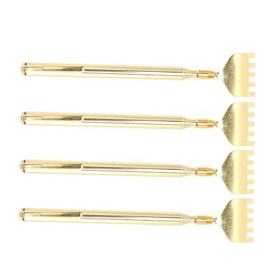 4pcs Extendable Back Scratcher, Portable Telescopic Back Scratcher Stainless Steel Massage