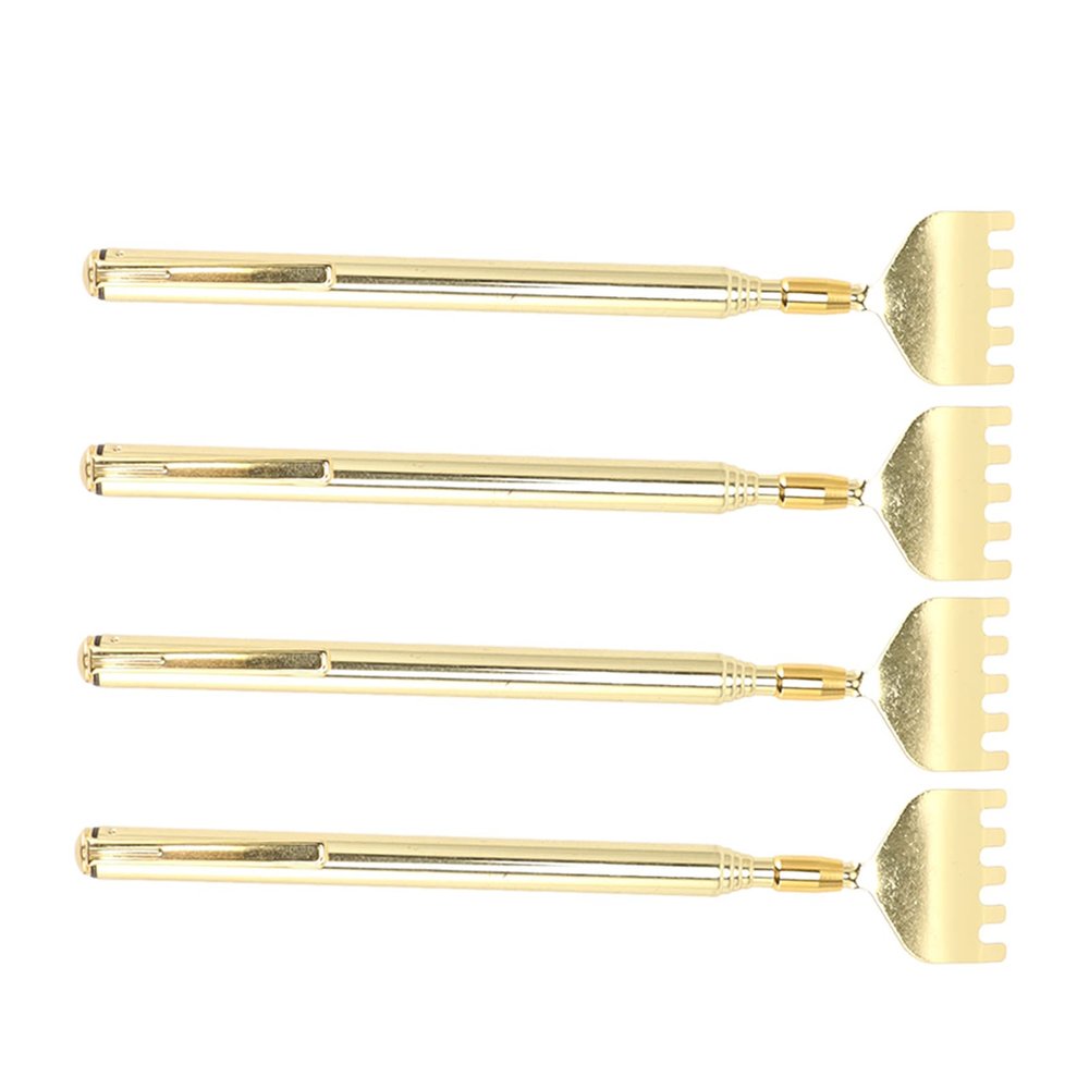 4pcs Extendable Back Scratcher, Portable Telescopic Back Scratcher Stainless Steel Massage