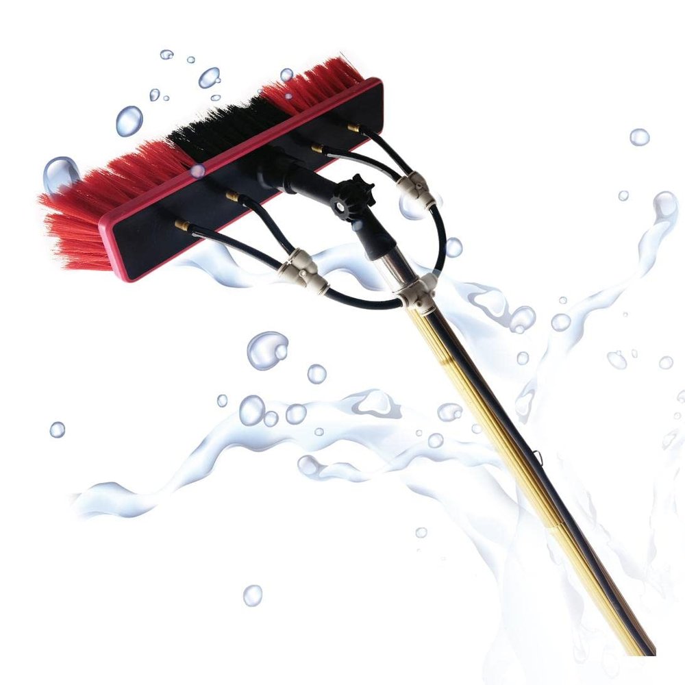 Water Fed Pole Kit, Window and Solar Cleaning Pole W/Water Fed Telesbrush/Solar Panel Outdoor Windows Cleaning/3.6M/12Ft/7.2M/24Ft