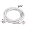 Washing Machine Hoses, Flexible Thickened Water Inlet Hose Washer Pipe with Connectors for Washing Machine Accessories White (3meter) view 4