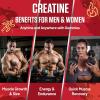 Creatine Monohydrate Gummies 5000mg Per Serving for Men & Women, Enhanced with Taurine & Vitamin B6, Pre -Workout Supplement for Muscle Growth, Strength & Recovery, Berry Flavor, 60 Vegan Gummies view 4