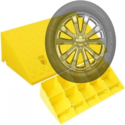2" 3" Rise Rubber Threshold Ramp for Driveways, Non-Slip Kerb Ramp, Heavy Duty Ramps, for Scooter, Sweeper, Pets, Bike, Gentle Slope (Color : Yellow, Size : 49x27x7cm/19x10.6x2.8in