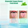 25 Count Disposable Tongue Scraper, Plastic Tongue Cleaner for Adults and Kids, Tongue Scrubber for Oral Care, Promote Fresh Breath view 3