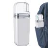 Toothbrush Case - 3in1 Toothbrush Holder, Brush Cup Holder | Multifunctional Toothbrush Container, Portable Wall Mount Brushing Toothpaste Storage Set (2.91x2.36x8.27inches)(Transparent, Gray) view 1