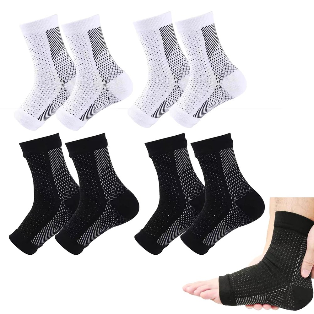 Sports Protective Socks, 4 Pairs Of Basketball Socks, Breathable And Sweat Resistant Material, Used For Sports And Running, Non Slip Sports Socks, Elastic Ankle Support Strap, Men's And Women's Foot P