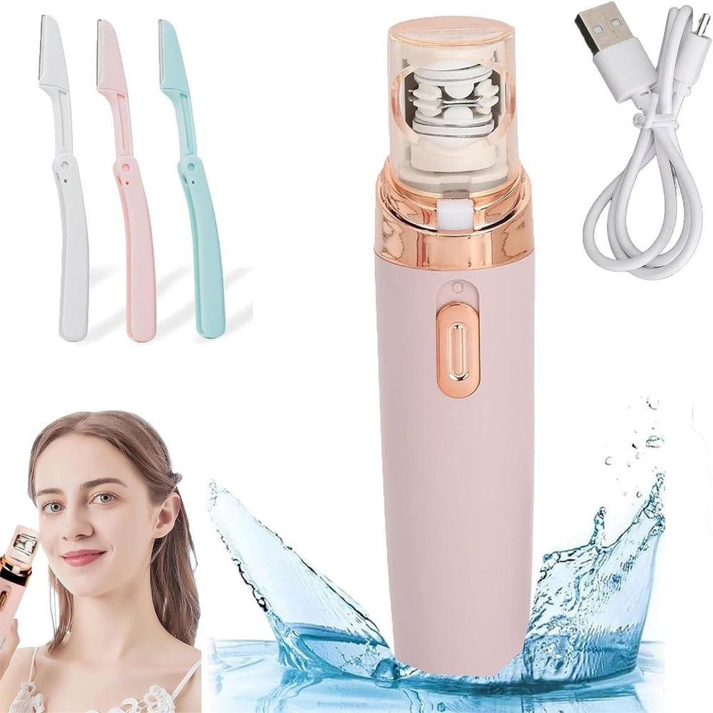Lumisylk Pro Facial Epilator,Lumisylk Pro Facial Hair Removal Epilator,Ipx5 Waterproof Painless Hair Remover,Pluxy Co Hair Removal for Face,Facial Hair Remover for Women Face (1 Pcs)