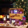 Elegant Christmas Hamper Luxury Festive Gift with Wine Sweets Family Basket view 2