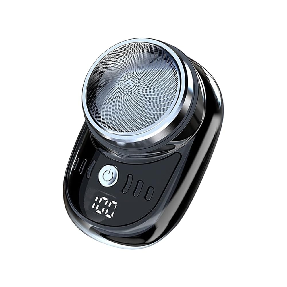 Piuusngy Electric Shaver USB Rechargeable Digital Display Men Travel Portable Detachable Shaver Beard Hair Trimmer,B