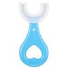Kids Toothbrushes Soft Silicone Children U Shape Toothbrush Whole Mouth Teeth Cleaning All Round Toothbrush for Kids Baby 2-12 Years Old (Heart Handle Toothbrush) view 1
