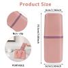 COMNICO Travel Toothbrush Cup Case Portable PP Seal Tooth Brush Holders Cover Multi-Function Toothpaste Storage Container Cup for Home School Camping Business Trip Bathroom (Pink) view 2