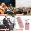 COMNICO Travel Toothbrush Cup Case Portable PP Seal Tooth Brush Holders Cover Multi-Function Toothpaste Storage Container Cup for Home School Camping Business Trip Bathroom (Pink) view 3