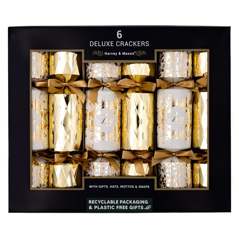 Harvey & Mason 6 Deluxe Joy 13.5" Christmas Crackers